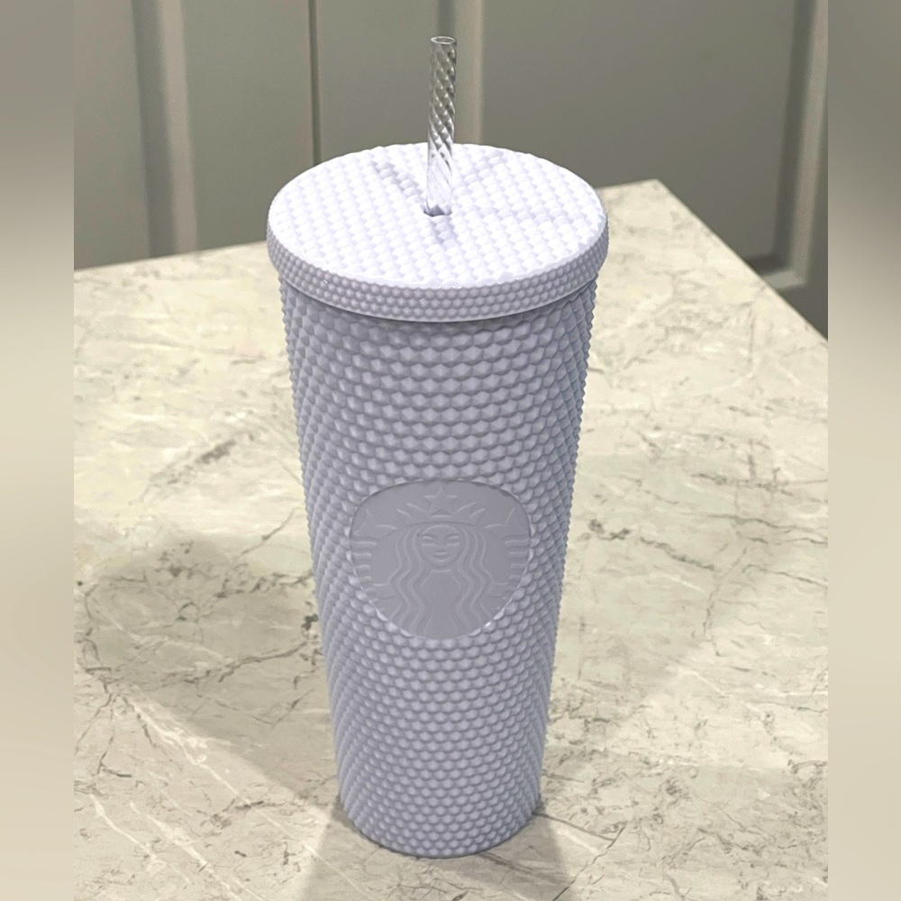 Starbucks white studded tumbler